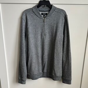 Nordstrom Men's Gray Quarter-Zip Sweater, Large